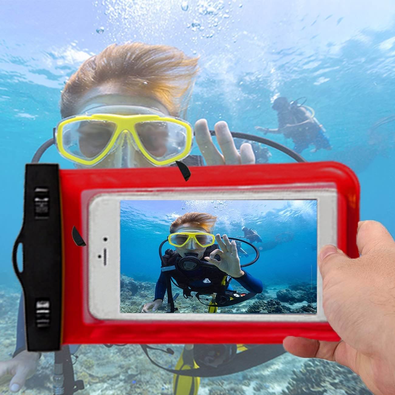 20m Underwater Waterproof Case Fluorescent Cover Bag Dry Pouch For iPhone