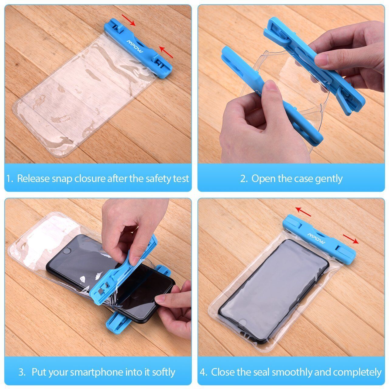 20m Underwater Waterproof Case Fluorescent Cover Bag Dry Pouch For iPhone