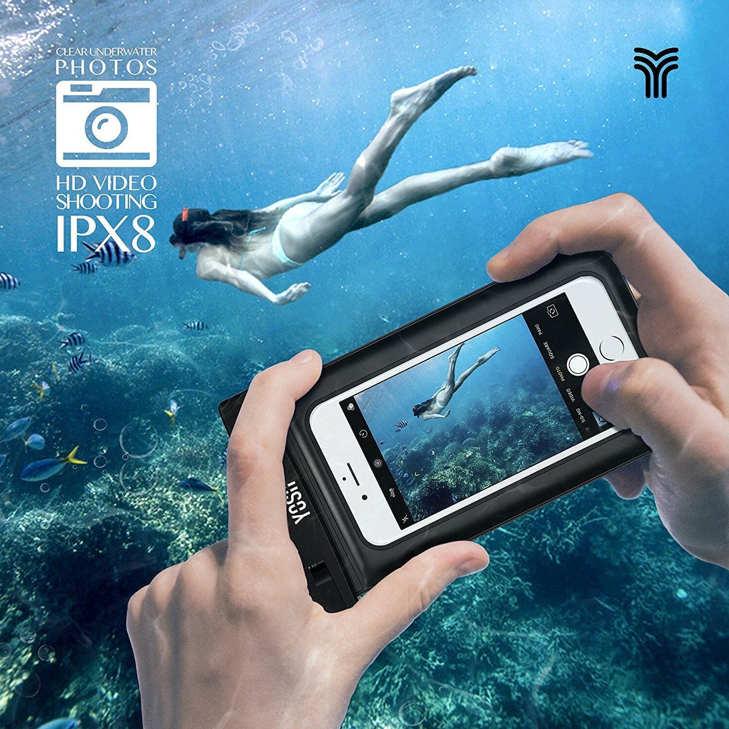 20m Underwater Waterproof Case Fluorescent Cover Bag Dry Pouch For iPhone