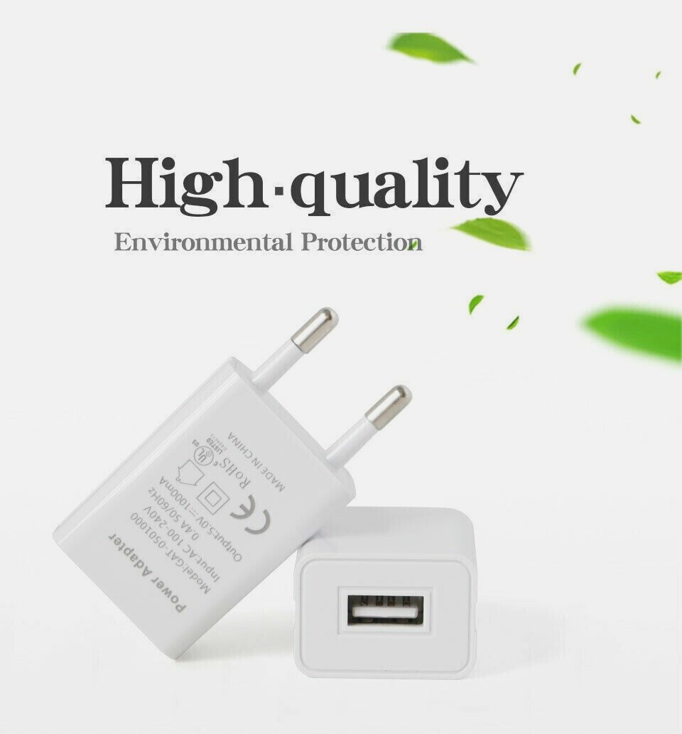 EU Plug USB Wall Charger Europe Power Adapter Universal for iPhone Samsung Phone