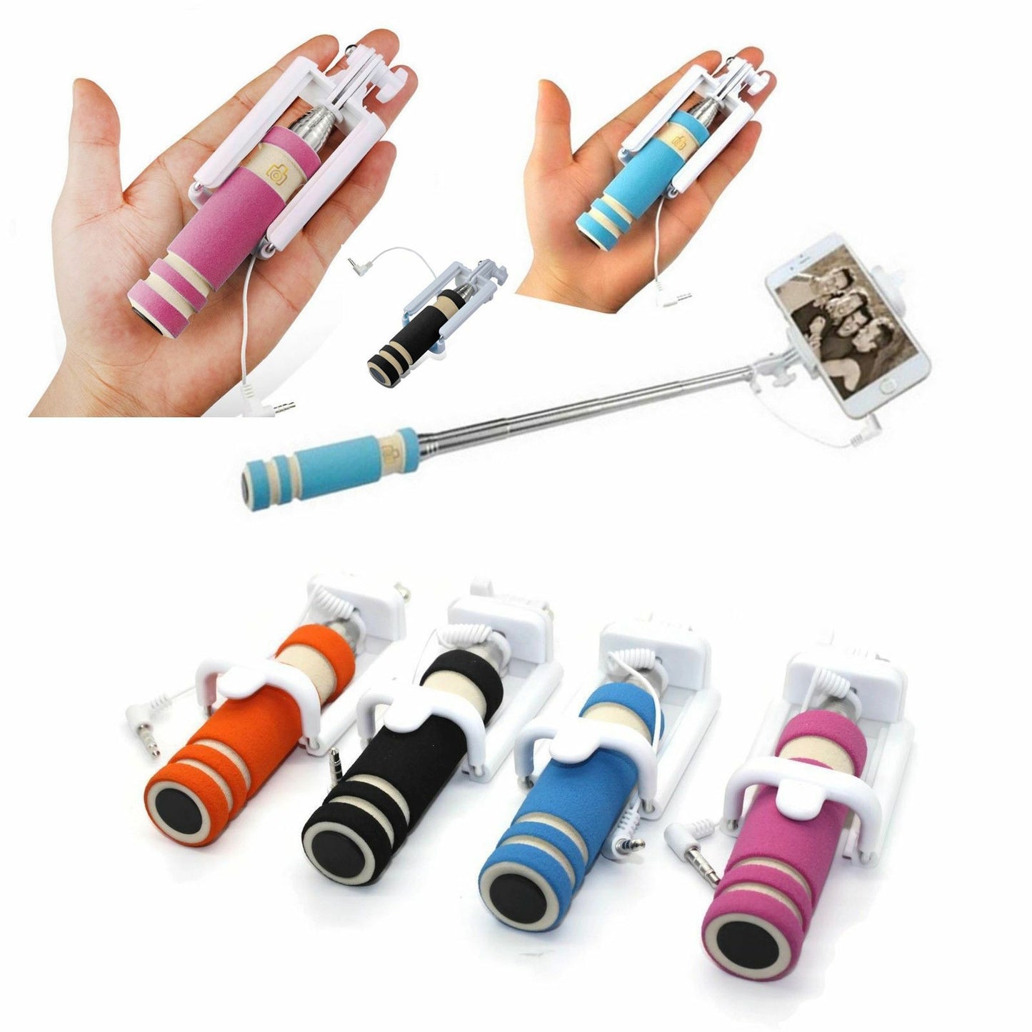 Extendable Telescopic Selfie Stick Monopod For Camera Mobile Phone Holder Stand