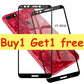 Genuine Tempered Glass Screen Protector cover For Huawei Y7 2018 -New Black
