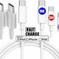 HeavyDuty Type C - C Charging Cable Fast iPhone ipad Samsung Charger Long Lead