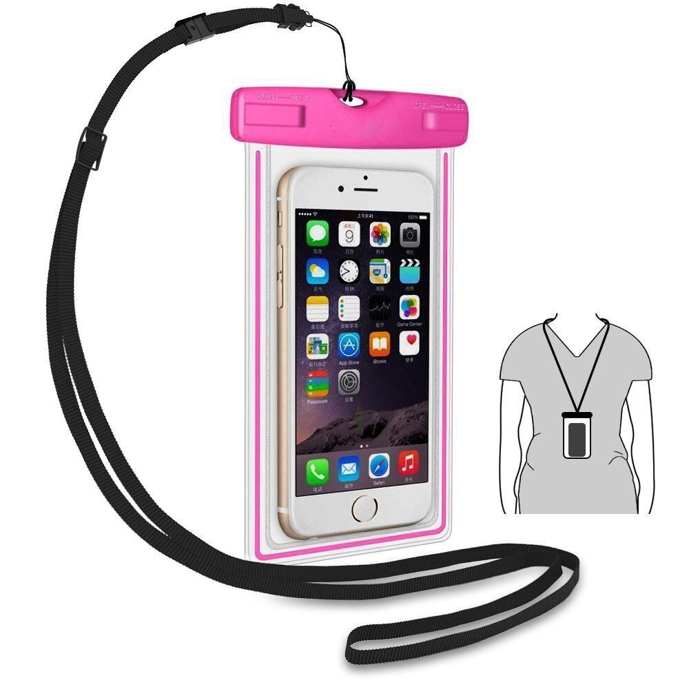 20m Underwater Waterproof Case Fluorescent Cover Bag Dry Pouch For iPhone