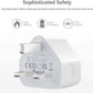 Vwish Fast Dual 2 Port USB Charger 3 Pin UK Mains Wall Plug Adapter