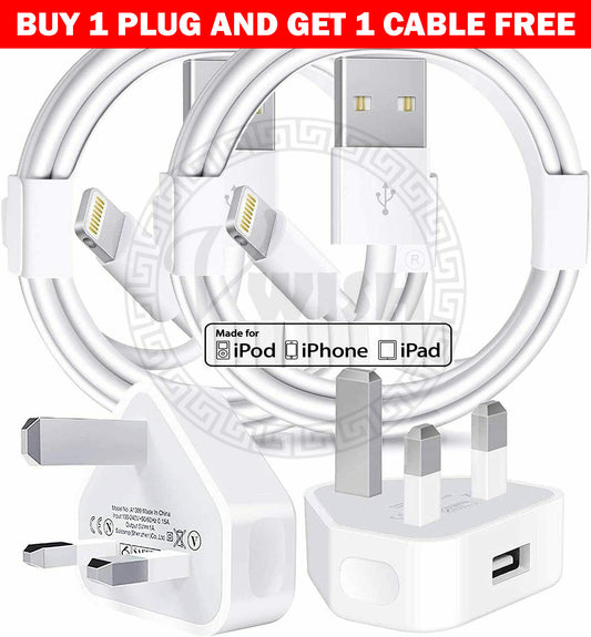 Genuine CE Charger Plug/USB Cable for Apple iPhone 5 6 7 8 X XR XS SE 11 12 IPad