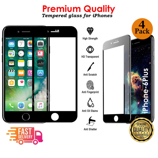 100% GENUINE TEMPERED GLASS FILM SCREEN PROTECTOR FOR IPHONE 6 PLUS - NEW